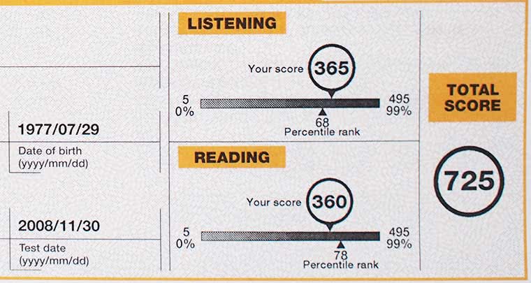 5ヶ月でTOEIC 725点