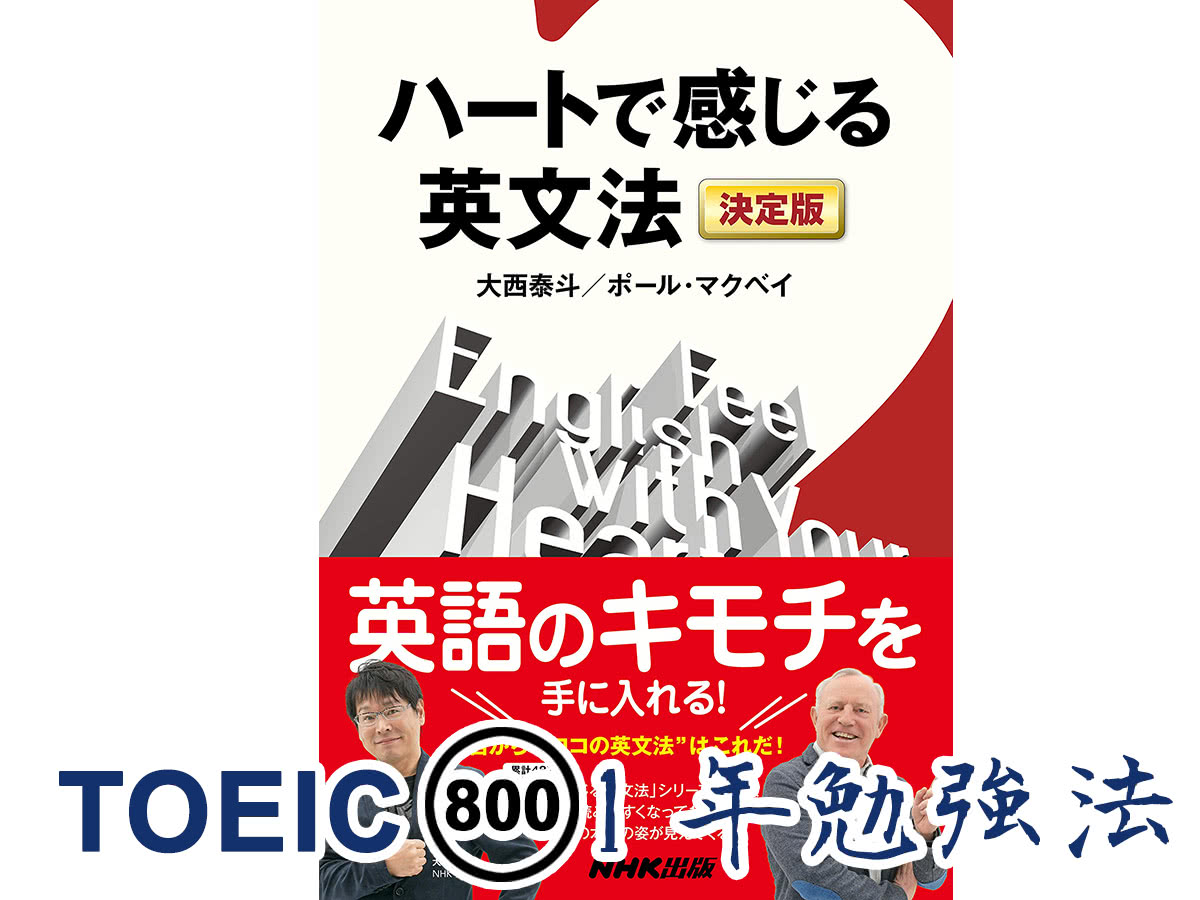 ハートで感じる英文法の効果的勉強方法｜TOEIC800点1年勉強法
